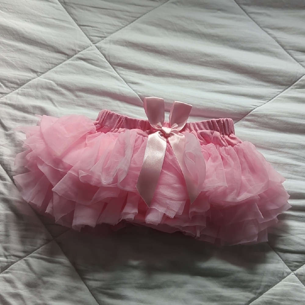 Charming Pink Tulle Skirt with Satin Bow